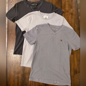 Men's Abercrombie Gray Soft Af Tee 3 Pack